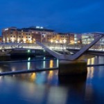 dublin docklands night scene